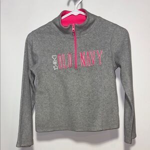 Old Navy Gray and Pink Sweatshirt Hoodie